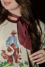 Lucky Horseshoe Twilly - Maroon