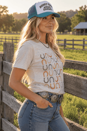 Lucky Trails Horseshoe Graphic TeeHeather OatmealS