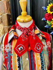 Lucky Trails Paisley Embroidered Bandana