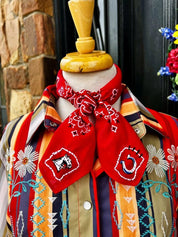 Lucky Trails Paisley Embroidered Bandana