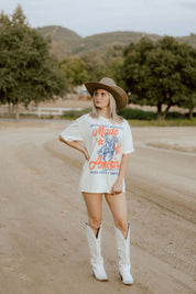 Made In America Oversized Graphic TeeBlue JeanXS/S