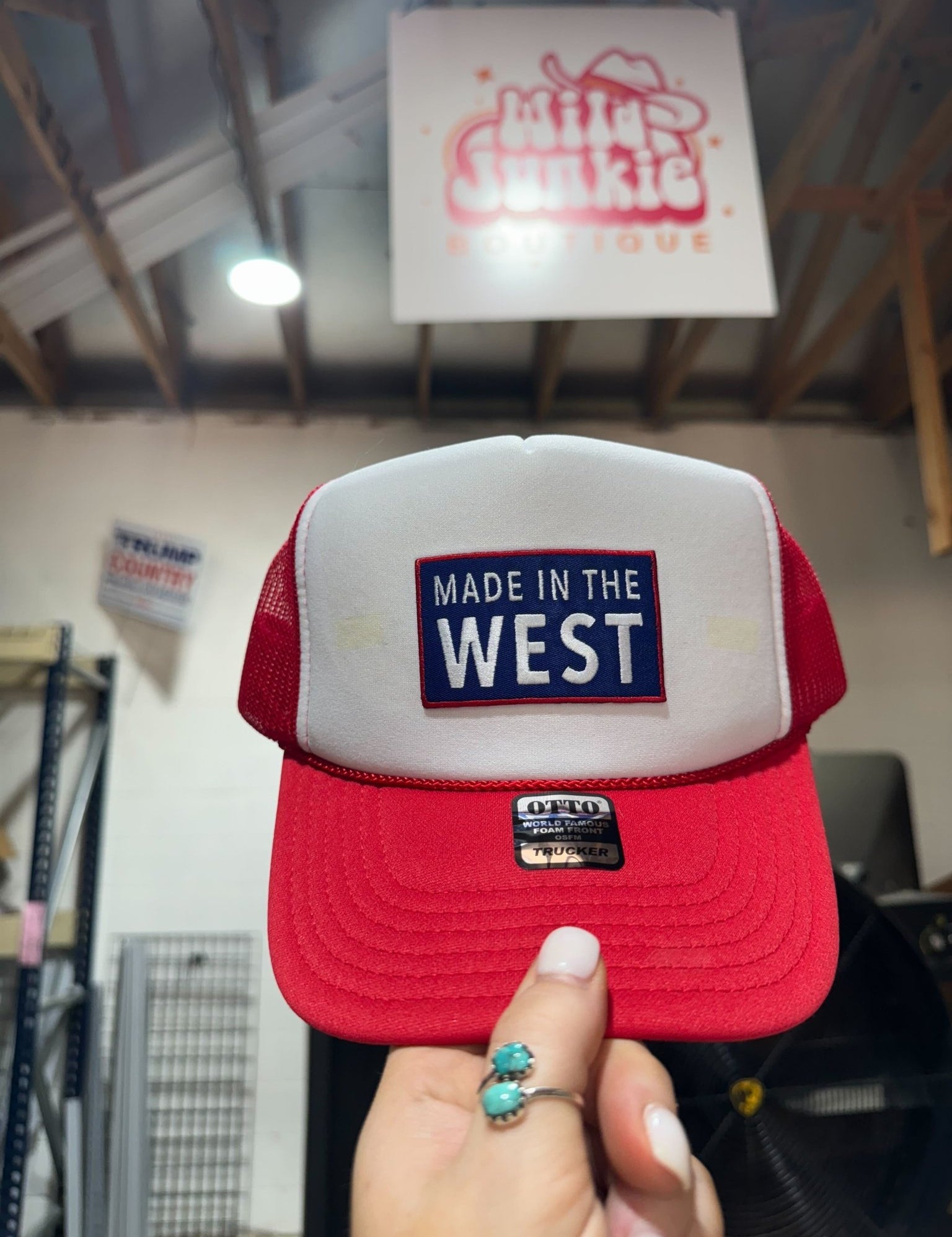 Made In The West Trucker HatRedOS