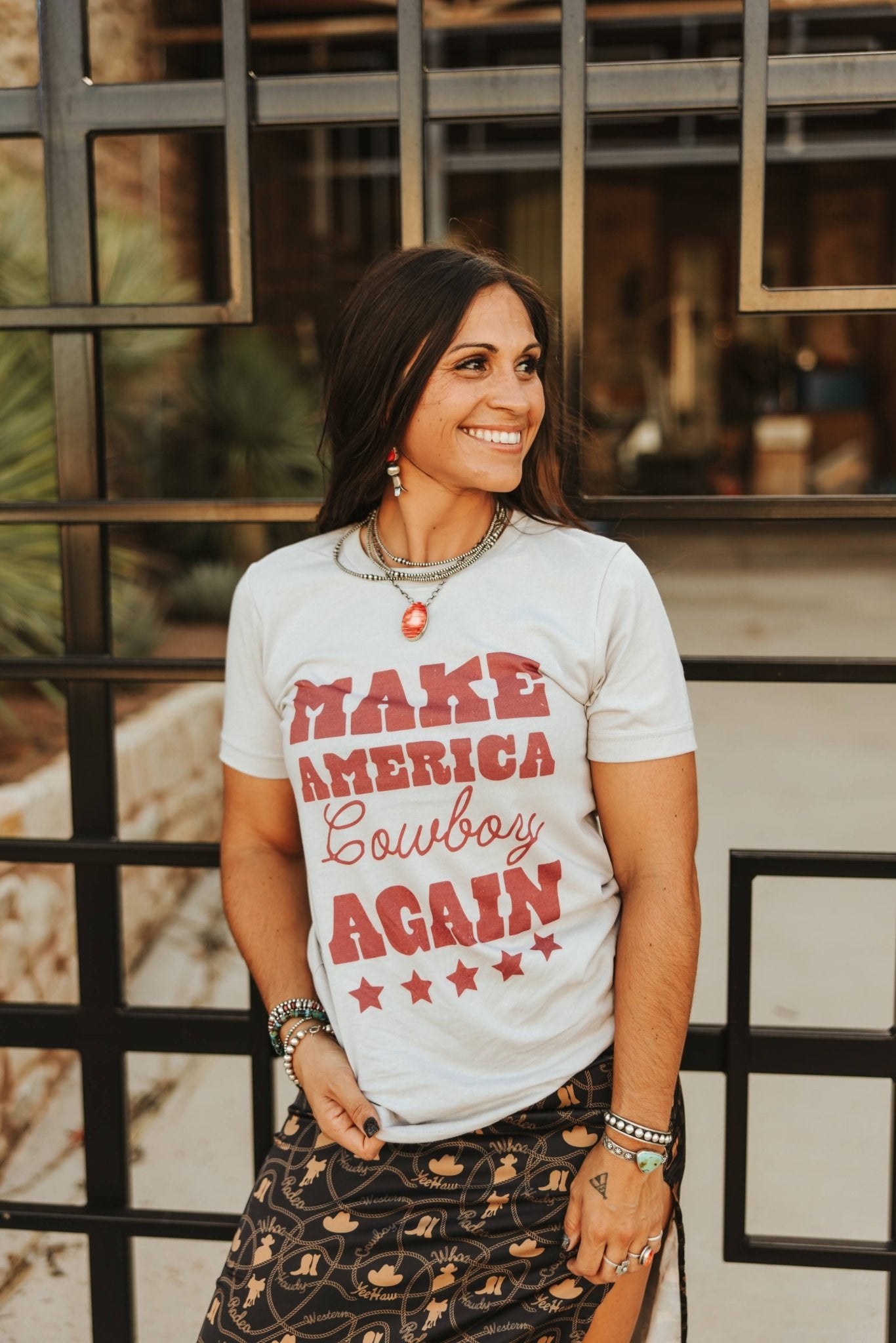 Make America Cowboy Again Stars Graphic TeeCementXS
