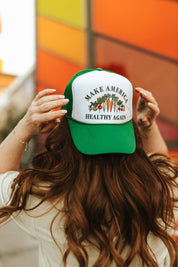 Make America Healthy Again Trucker HatGreen & White