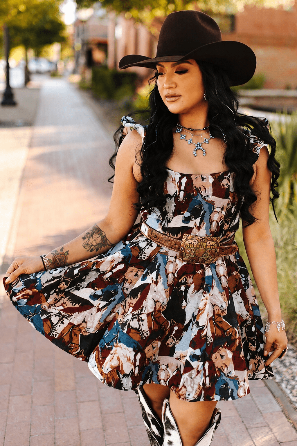 Mane Attraction Ruffle Strap Mini DressS
