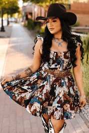 Mane Attraction Ruffle Strap Mini DressS