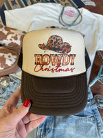 Marquee Howdy Christmas Trucker HatBrown & Tan