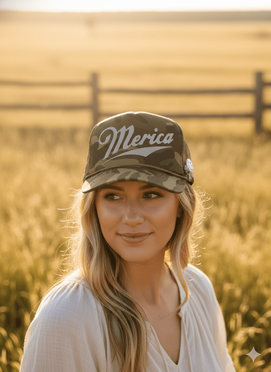 Merica Camo Trucker Hat