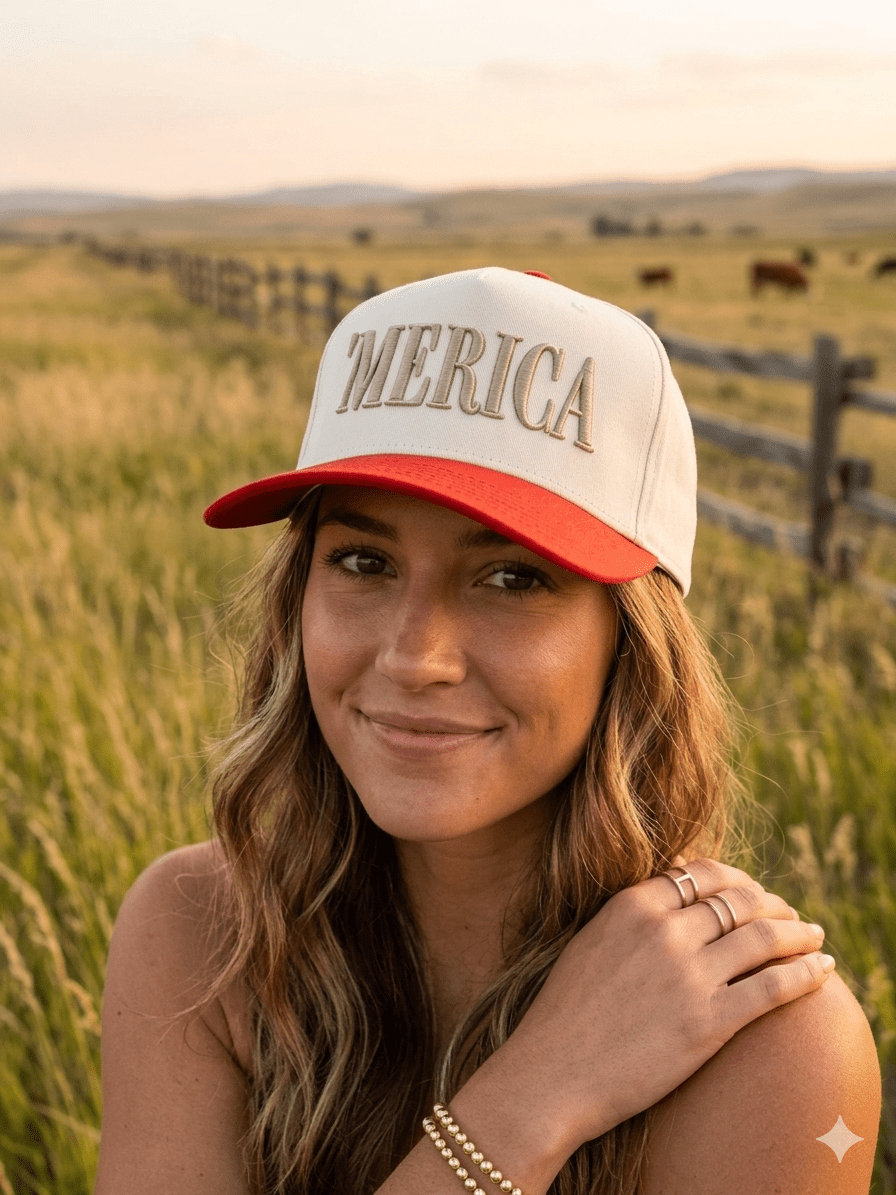 Merica Embroidered Trucker Hat