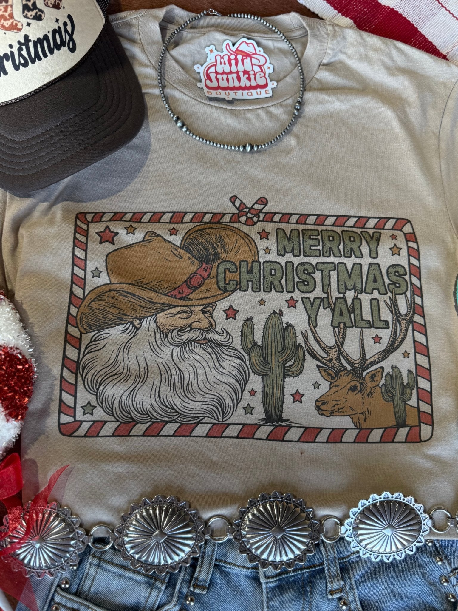 Merry Christmas Y'all Graphic TeeTanS