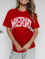 Merry Lace Graphic TeeS