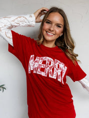 Merry Lace Graphic TeeS