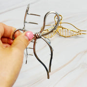 Metal Bow Hair ClawSilver