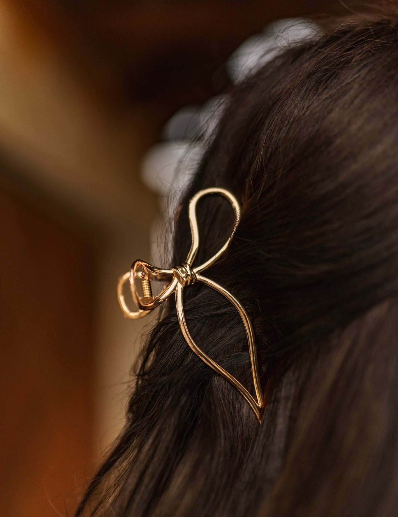 Metal Bow Hair ClawSilver