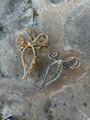 Metal Bow Hair ClawSilver
