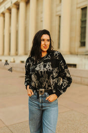 Metallic Cowboy Cropped SweaterS/M
