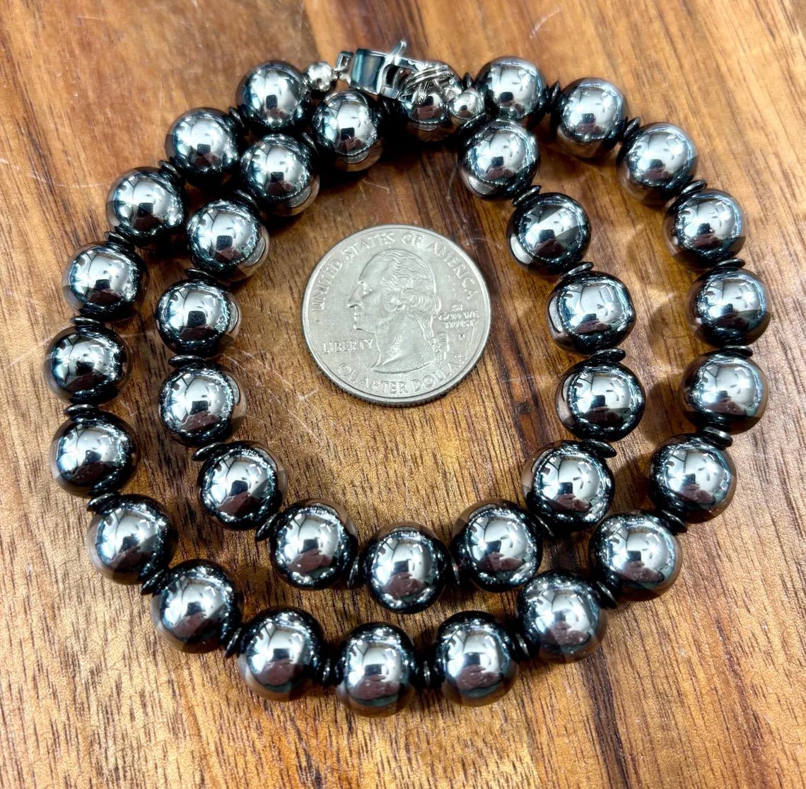 Midnight Eclipse Hematite Beaded Choker
