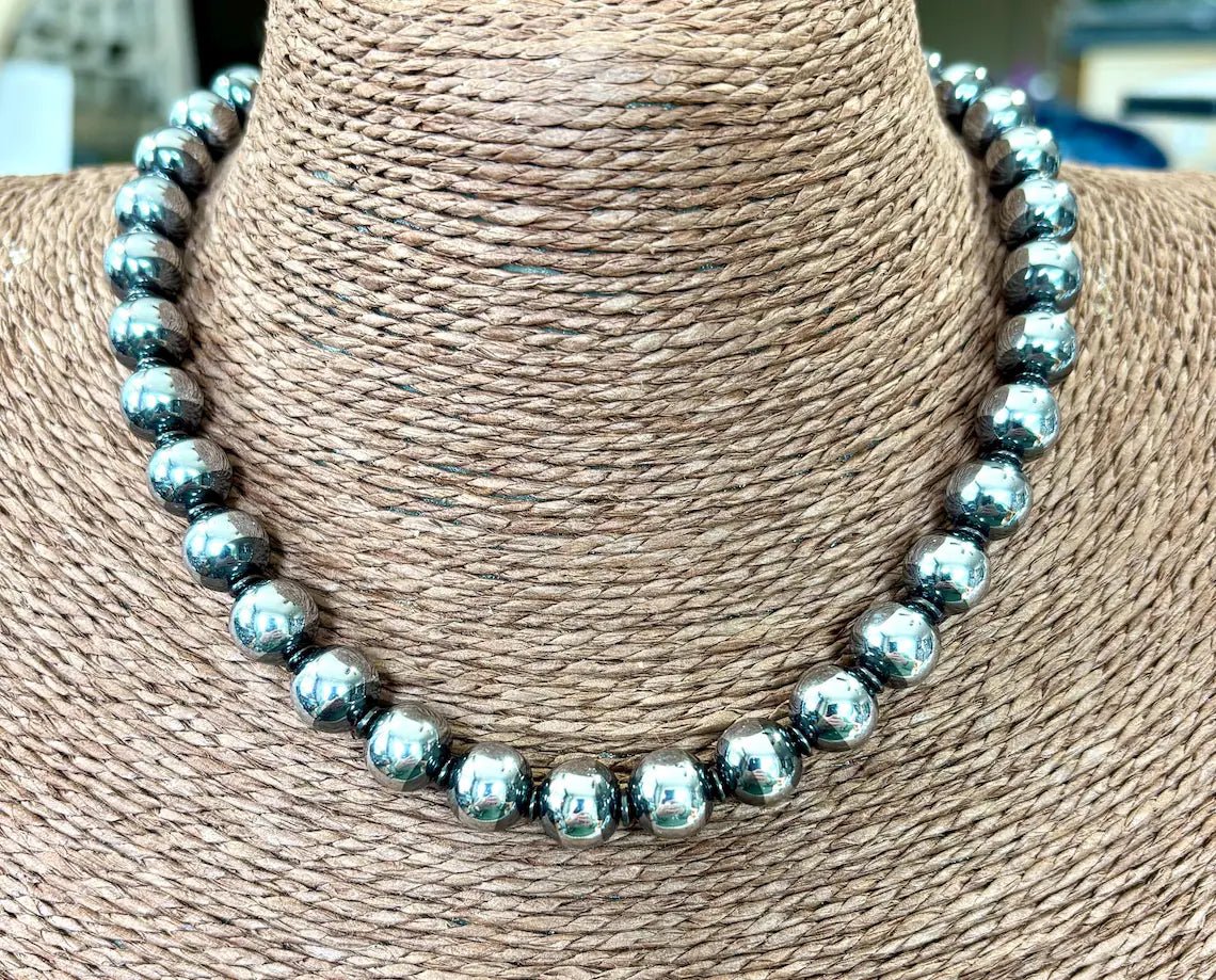 Midnight Eclipse Hematite Beaded Choker