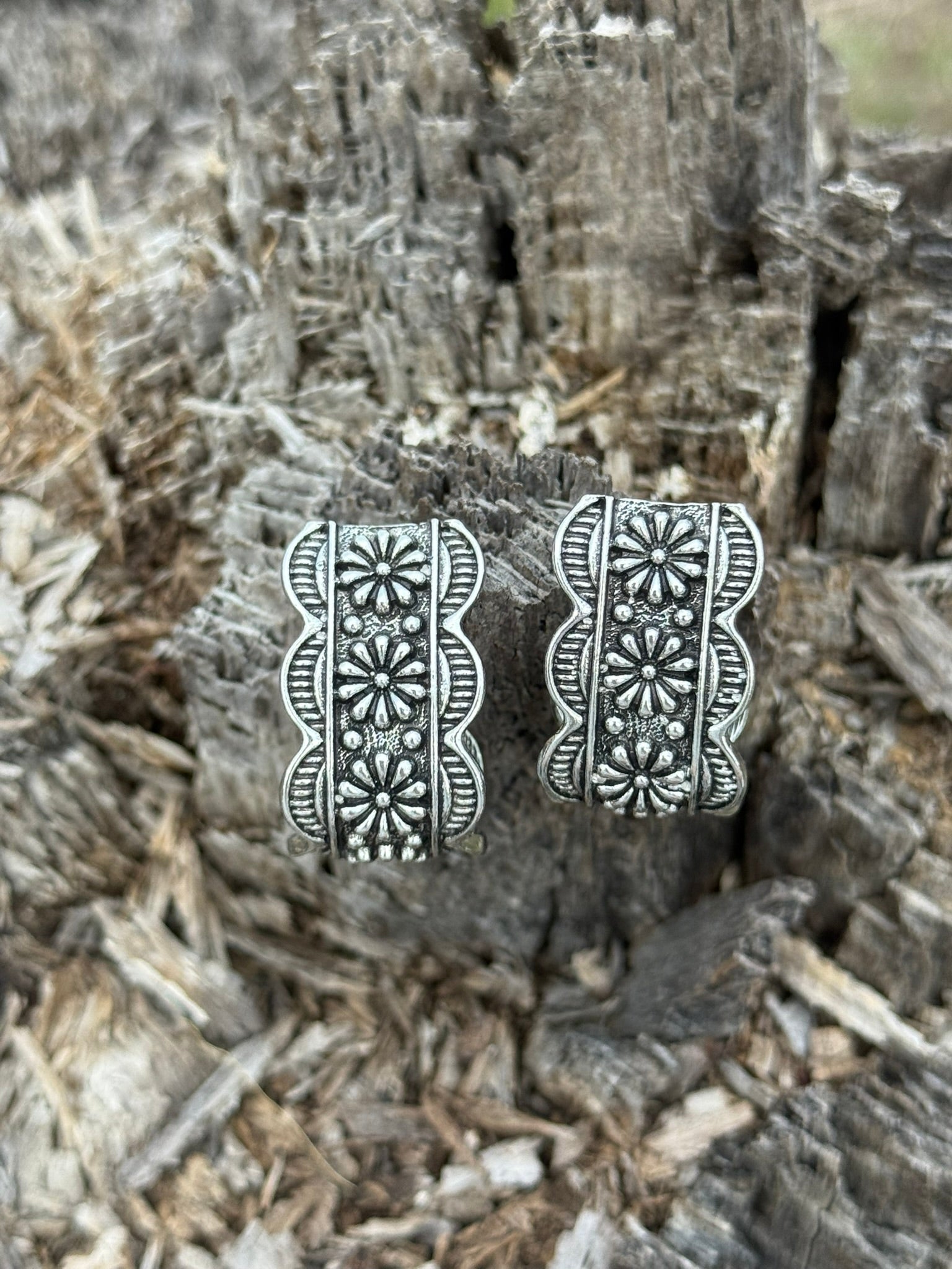 Midnight Garden Half Hoop Earrings