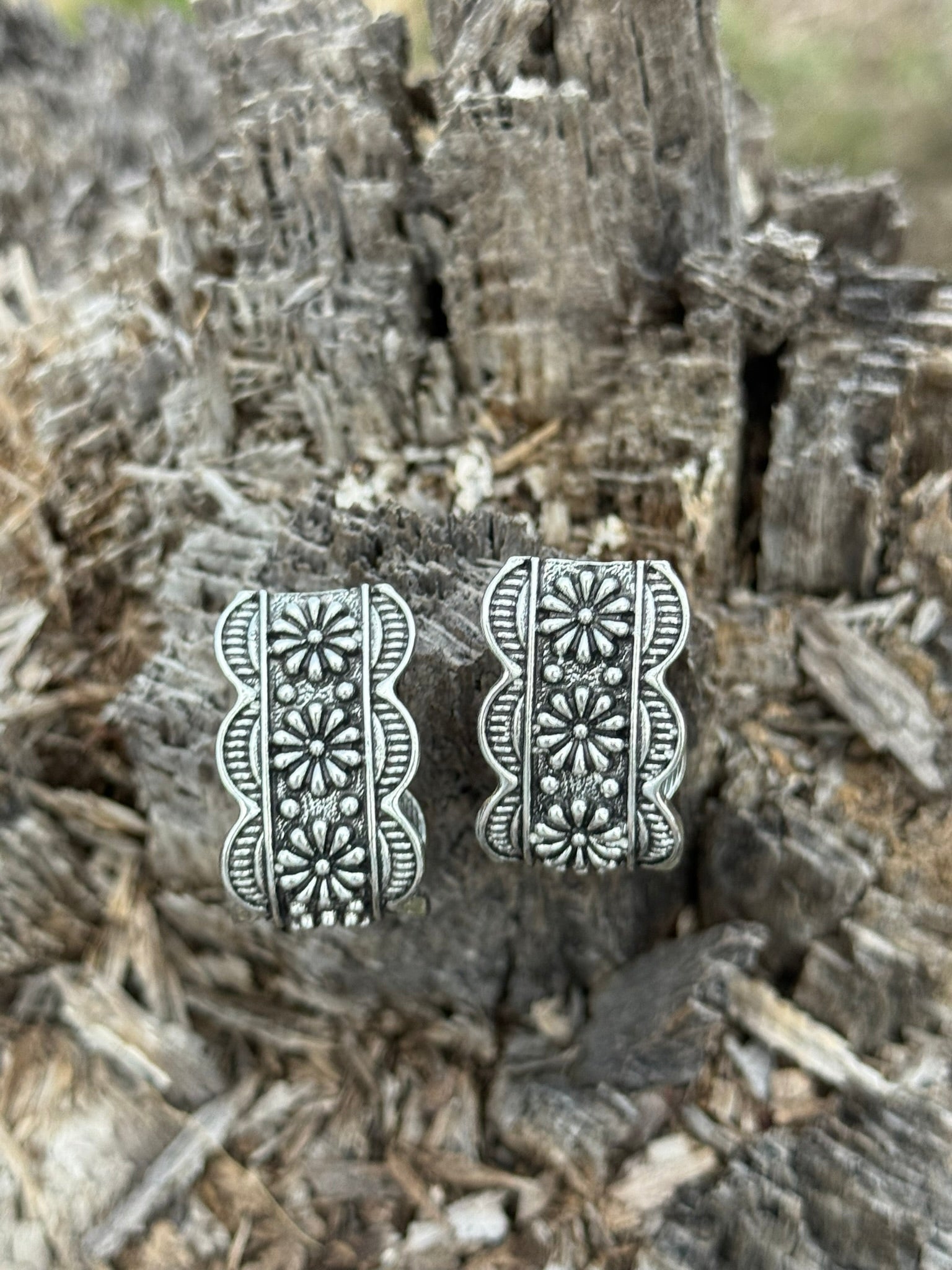 Midnight Garden Half Hoop Earrings