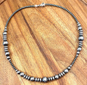 Midnight Starlight Hematite Pearl Necklace