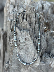 Midnight Starlight Hematite Pearl Necklace