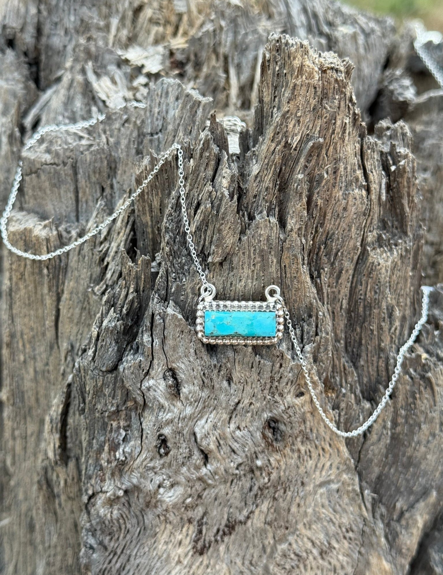 Mini Authentic Turquoise Bar Necklace