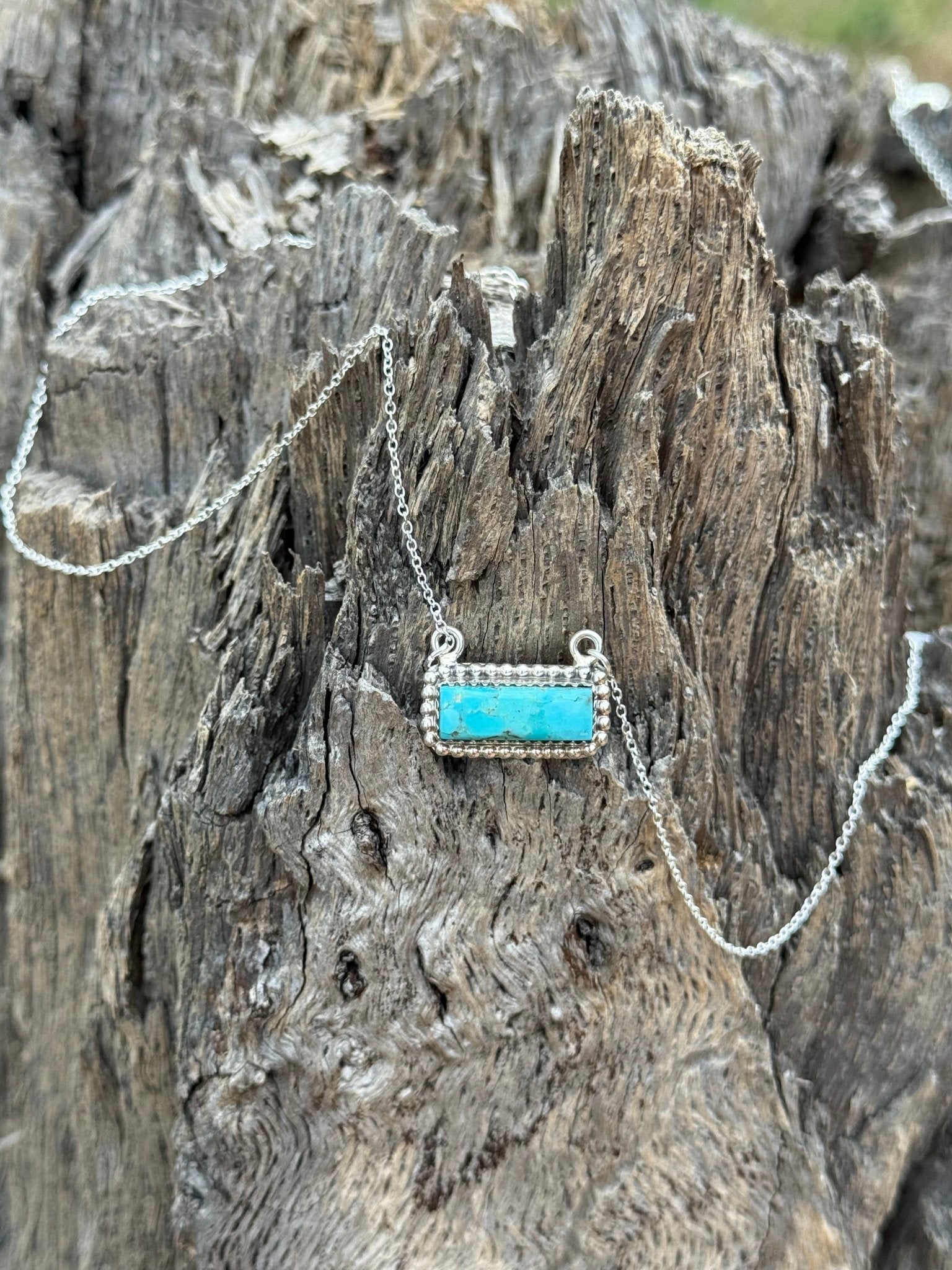 Mini Authentic Turquoise Bar Necklace