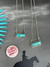 Mini Authentic Turquoise Bar Necklace