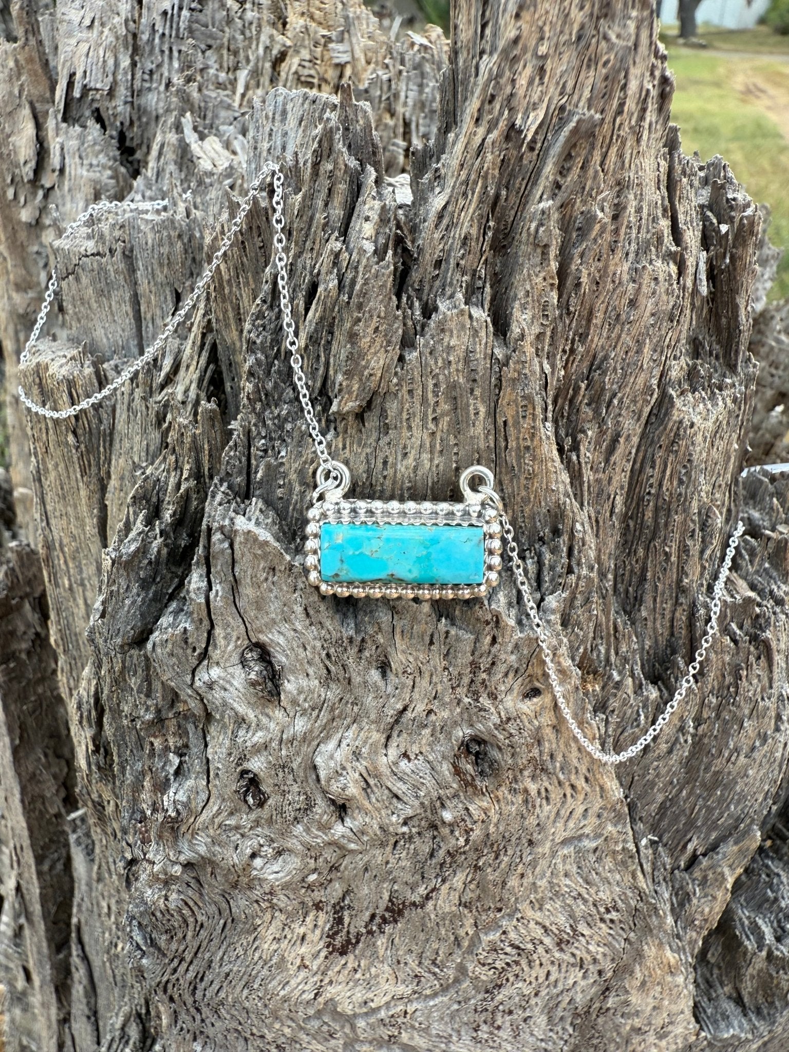 Mini Authentic Turquoise Bar Necklace