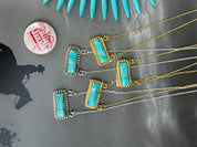 Mini Authentic Turquoise Bar Necklace