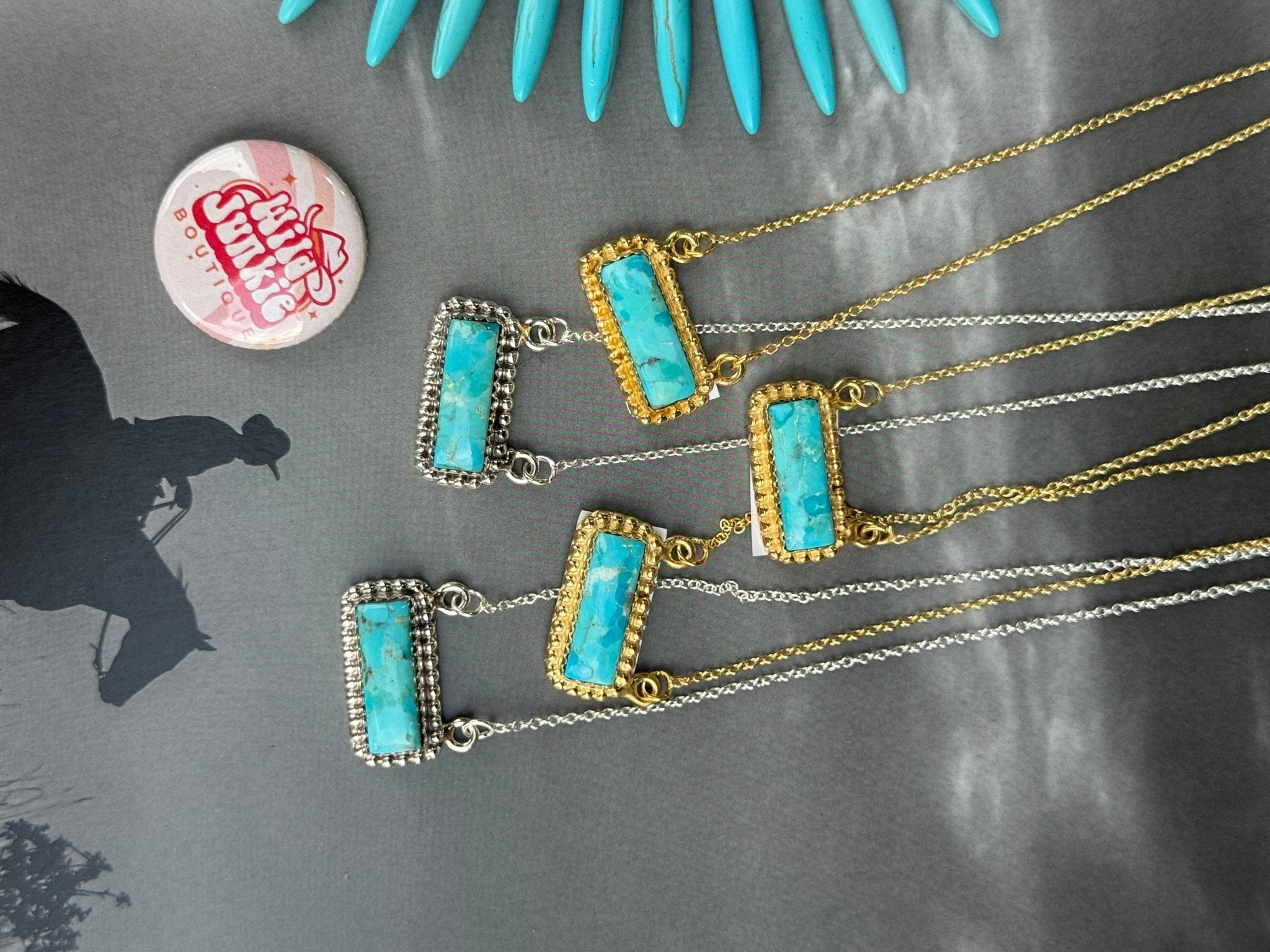 Mini Authentic Turquoise Bar Necklace