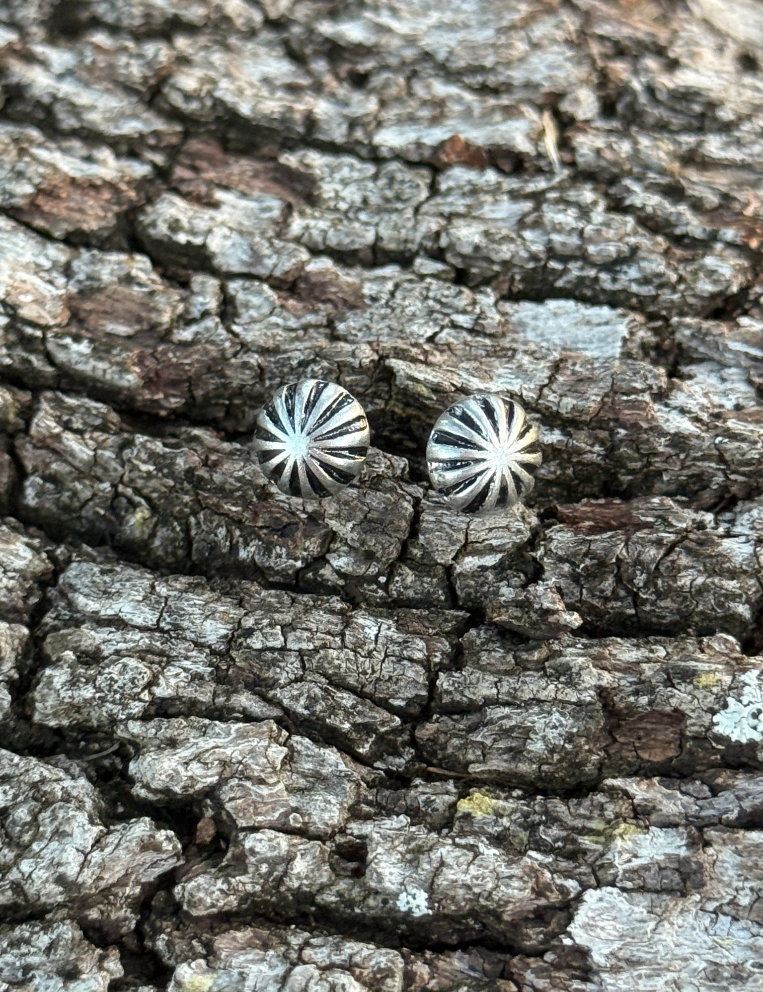 Mini Concho Stud Earrings