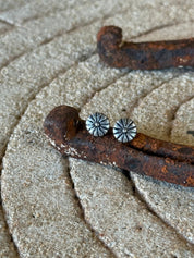 Mini Simple Concho Stud Earrings