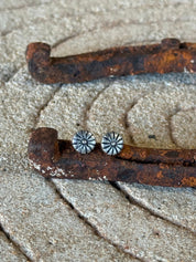Mini Simple Concho Stud Earrings
