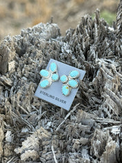 Mini Sterling Silver Turquoise Stud Earrings
