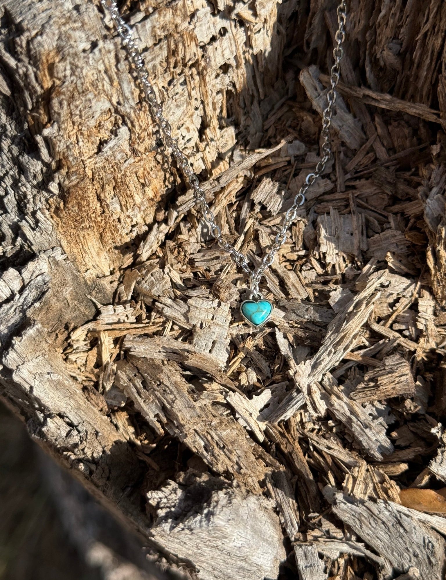 Mini Turquoise Heart Necklace