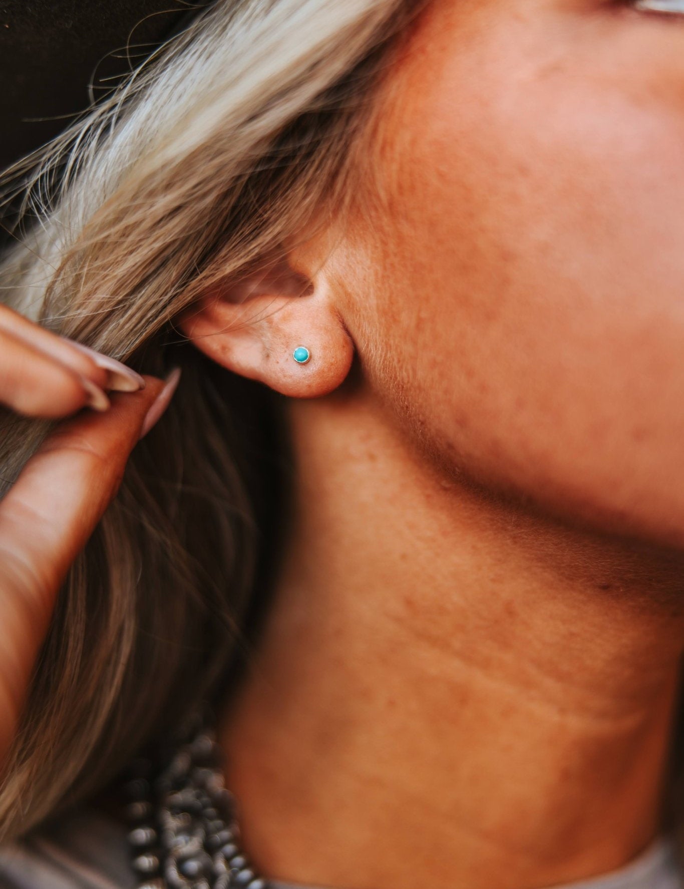 Mini Turquoise StudsTurquoiseOS