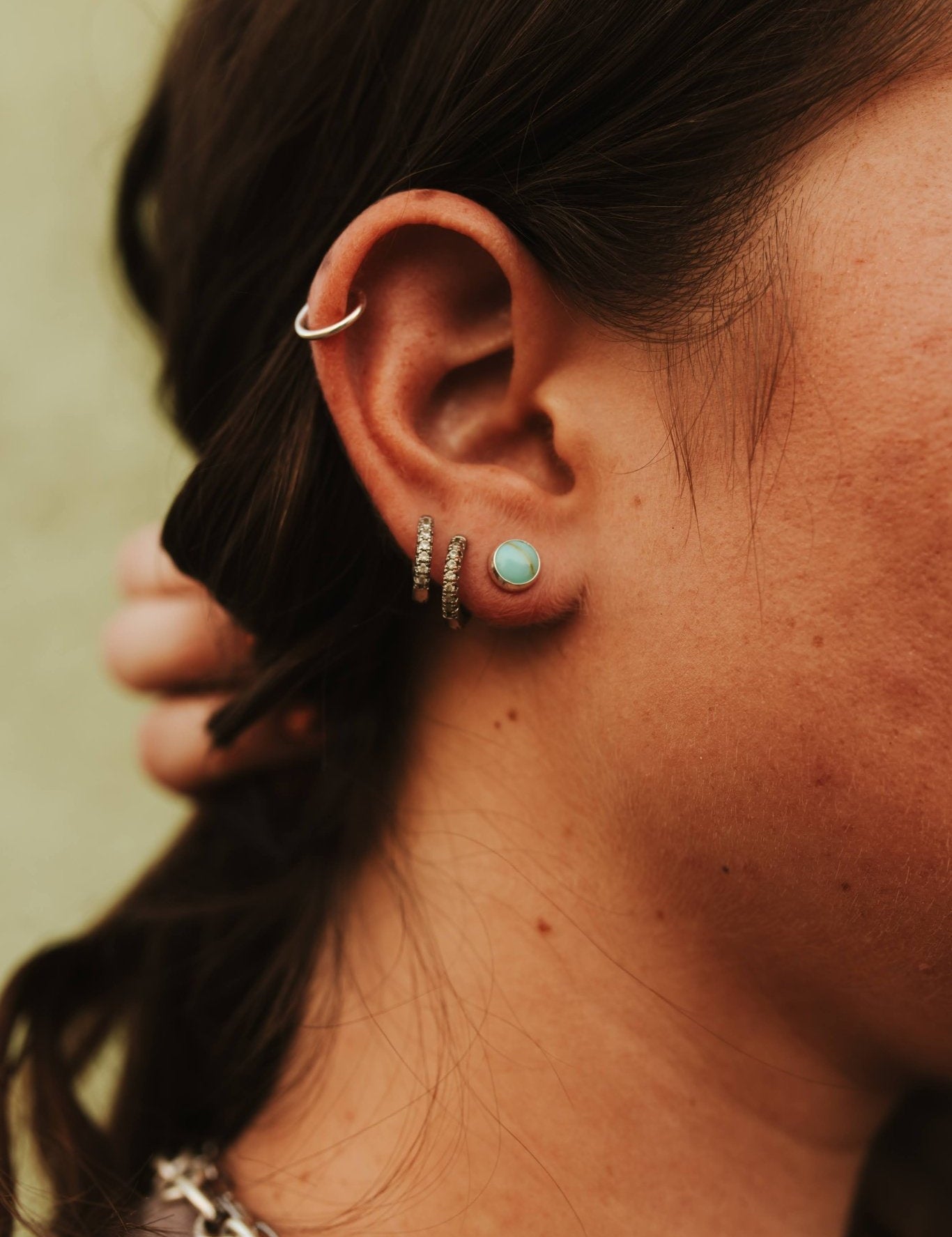 Mini Turquoise Studs6mm