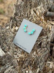 Mini Turquoise Trilogy Stud Earrings