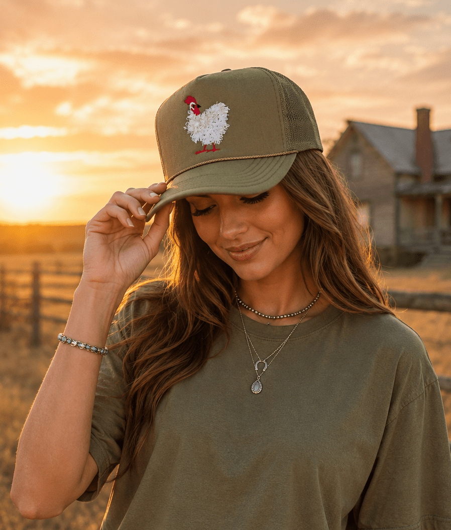 Mother Clucker Fluffy Embroidered Trucker Hat