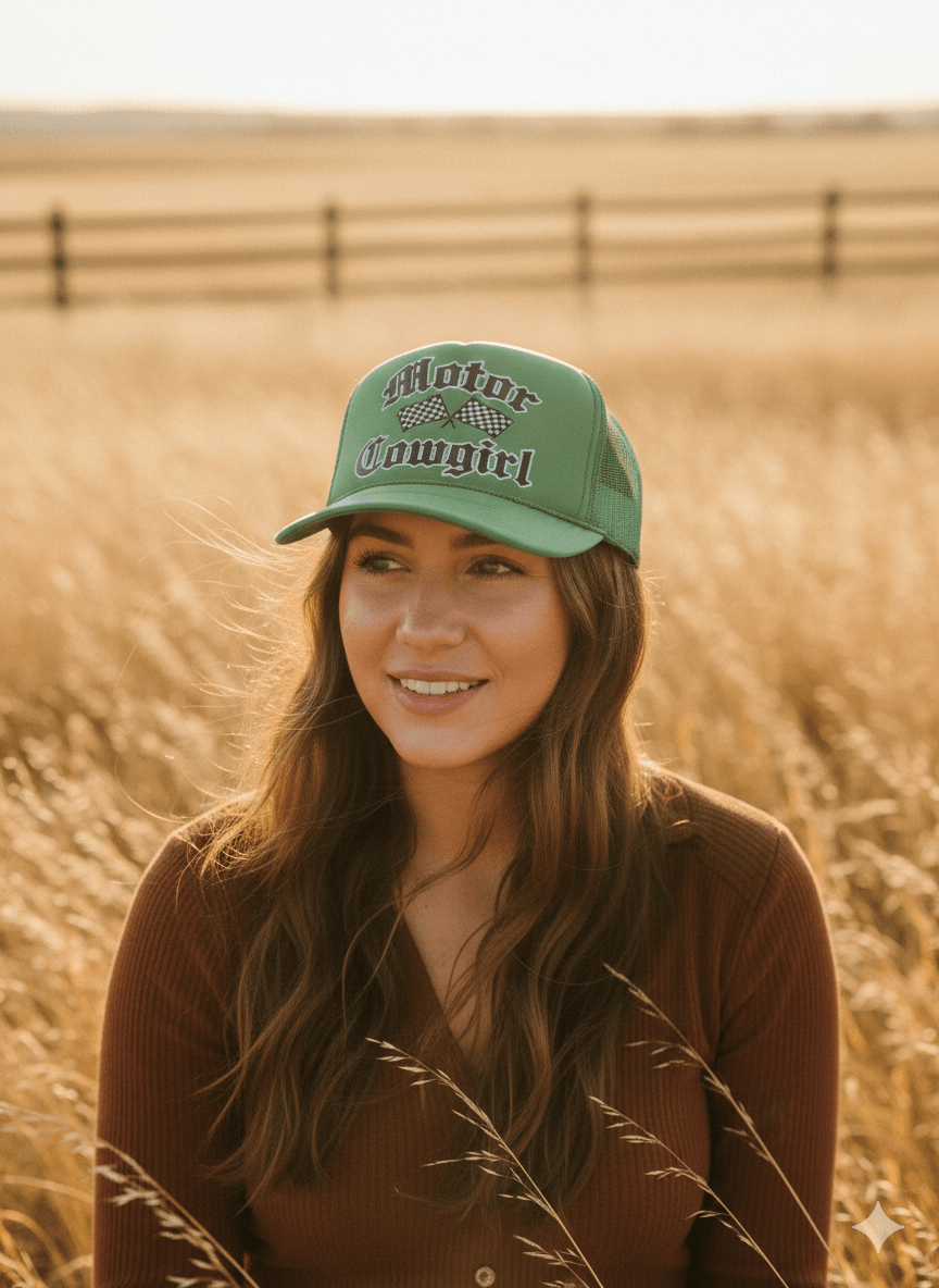 Motor Cowgirl Trucker Hat