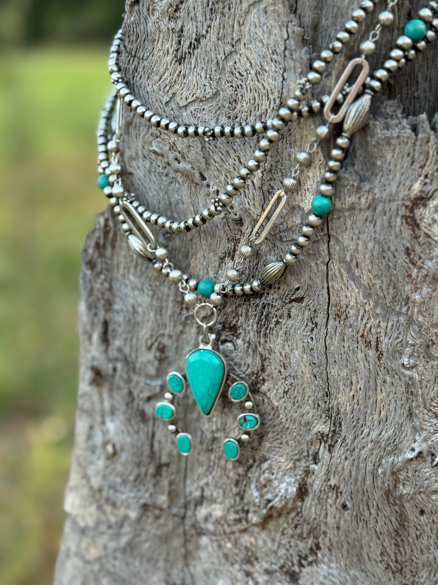 Multi - Strand Beaded Naja Necklace