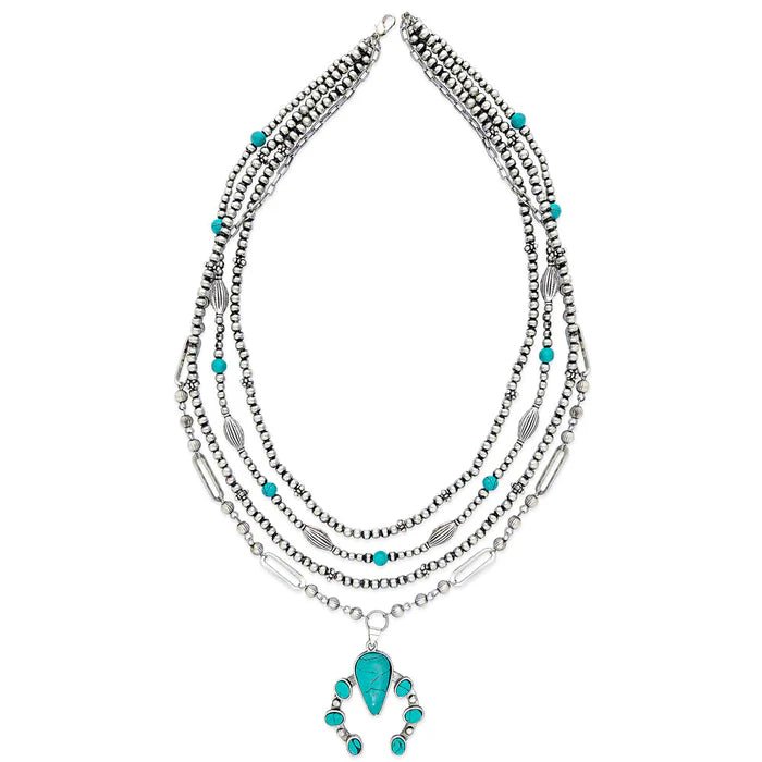Multi - Strand Beaded Naja Necklace