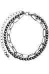 Multi Strand Silver Pearl Chain Bracelet