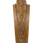 Multicolored Roundel Squash Beaded Necklace