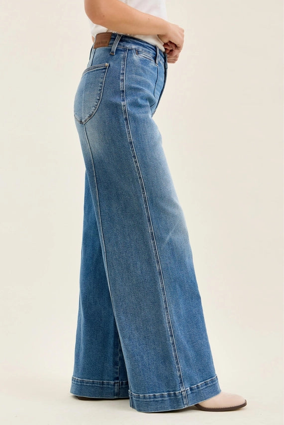 Classic Fade High-Rise Wide Leg Jeans
