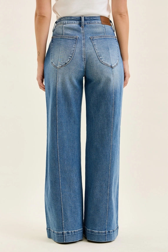Classic Fade High-Rise Wide Leg Jeans