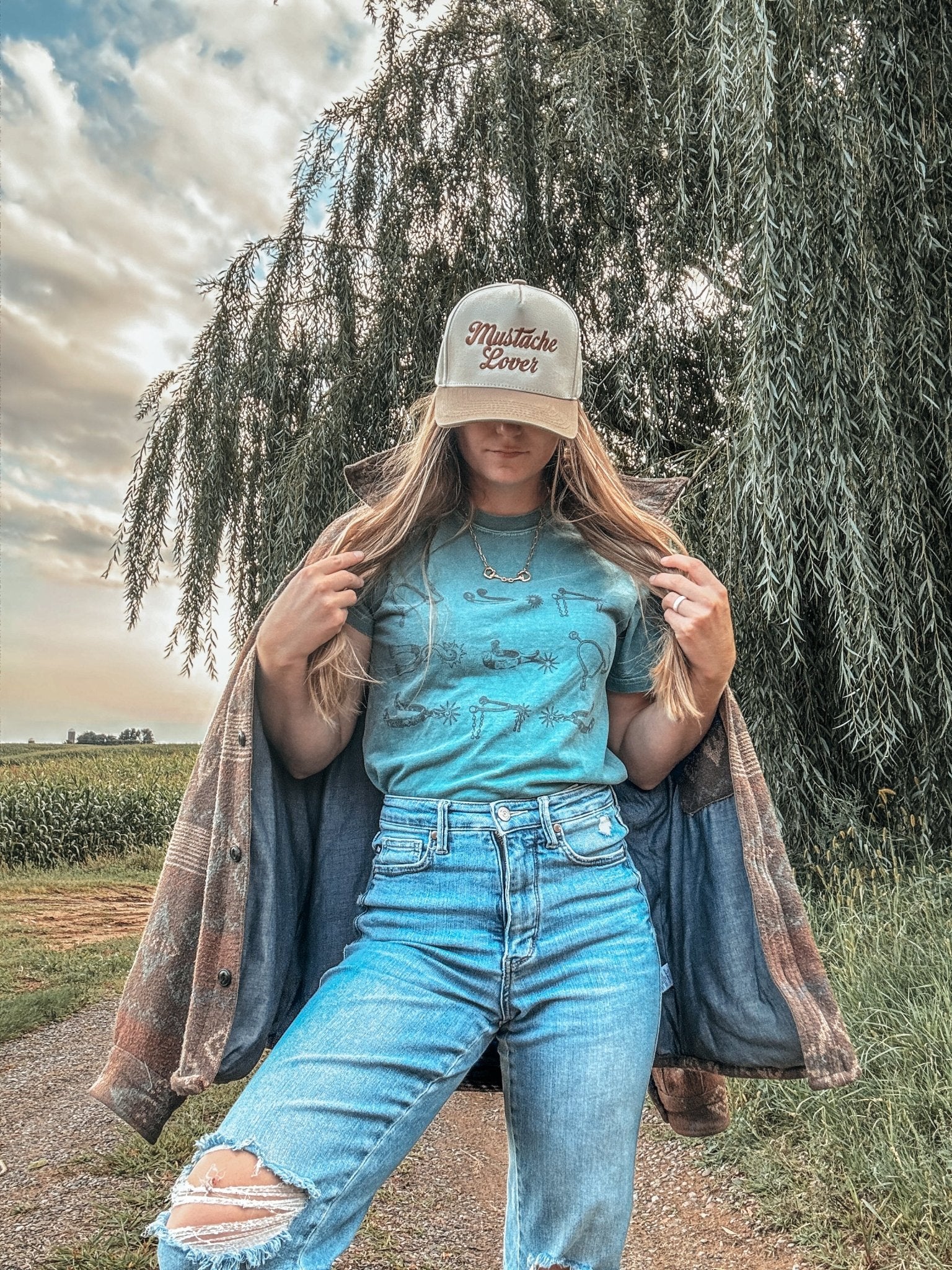 Mustache Lover Embroidered Trucker Hat