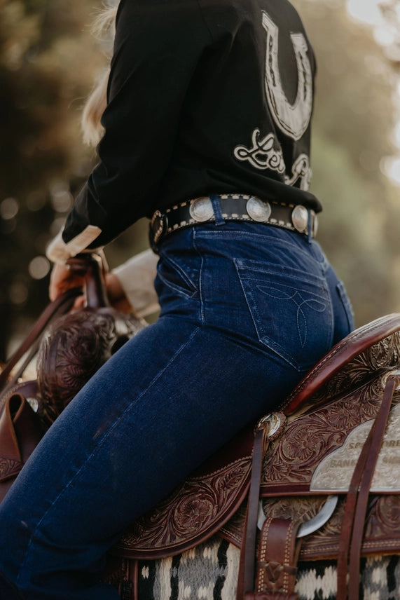Rodeo Quincy Cowgirl Spirit High Rise Flare Jeans